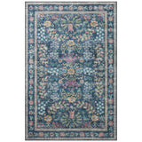 Rifle Paper Co. x Loloi Rug Maison MAO-06, Blue/Multi-Rugs-High Fashion Home