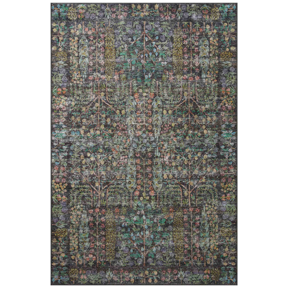 Rifle Paper Co. x Loloi Rug Maison MAO-07, Charcoal-Rugs-High Fashion Home