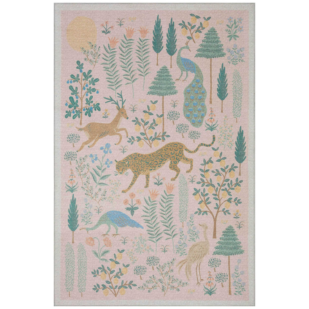 Rifle Paper Co. x Loloi Rug Menagerie MEN-01, Blush-Rugs-High Fashion Home