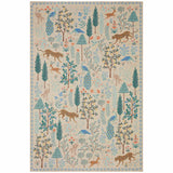 Rifle Paper Co. x Loloi Rug Menagerie MEN-02, Cream-Rugs-High Fashion Home