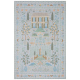 Rifle Paper Co. x Loloi Rug Menagerie MEN-03, Light Blue-Rugs-High Fashion Home