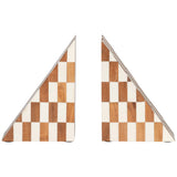 Right Angle Bookends, Ivory/Natural-Accessories-High Fashion Home