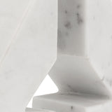 Right Triangle Bookends, White-Accessories-High Fashion Home