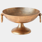 Ring Handle Bowl, Antique Brass-Accessories-High Fashion Home
