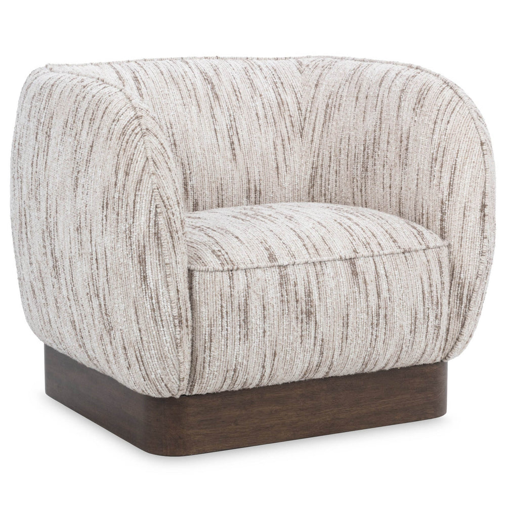 Rinner Swivel Accent Chair, Cocoa Cream-Furniture - Chairs-High Fashion Home