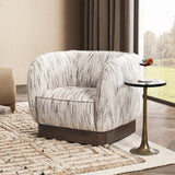 Rinner Swivel Accent Chair, Cocoa Cream-Furniture - Chairs-High Fashion Home