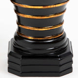 Rising Swan Vases, Black/Gold, Set of 2-Accessories-High Fashion Home