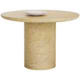 Riva Dining Table, Travertine-Furniture - Dining-High Fashion Home