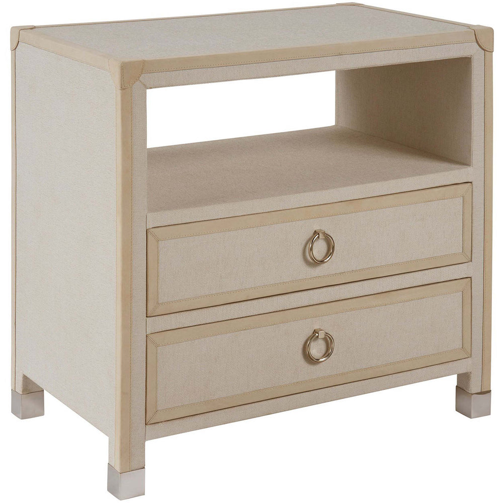 Riven 2 Drawer Nightstand, light gray-Furniture - Bedroom-High Fashion Home