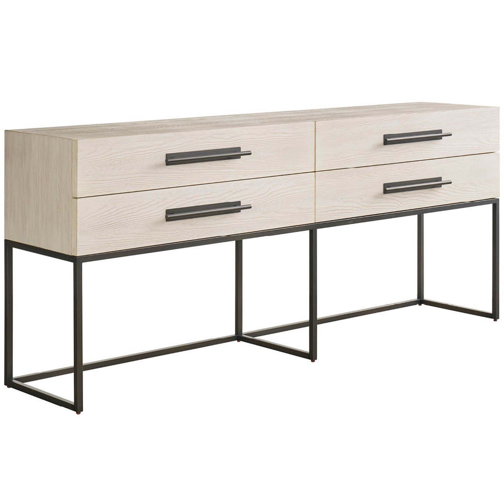 River Rock 4 Drawer Console, Light Natural-Furniture - Accent Tables-High Fashion Home