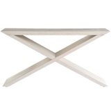 River Rock Cross Console, Light Natural-Furniture - Accent Tables-High Fashion Home