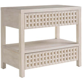 River Rock Lattice Nightstand, River Rock-Furniture - Bedroom-High Fashion Home