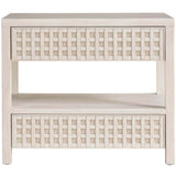 River Rock Lattice Nightstand, River Rock-Furniture - Bedroom-High Fashion Home