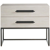 River Rock Metyal Base Nightstand, River Rock-Furniture - Bedroom-High Fashion Home