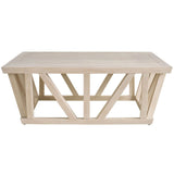 River Rock Square Cocktail Table, Natural-Furniture - Accent Tables-High Fashion Home