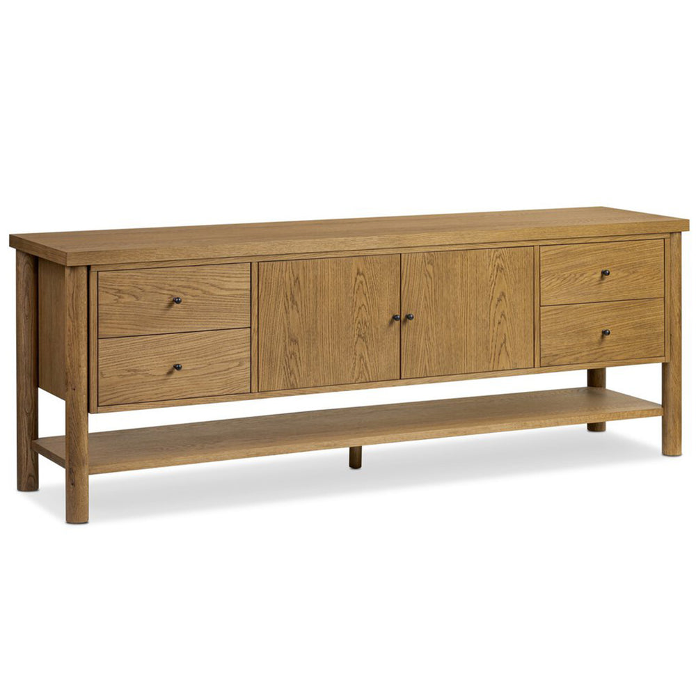 Roark Media Console, Amber Oak by Four Hands