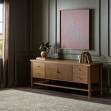 Roark Media Console, Amber Oak by Four Hands