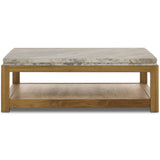 Roberta Coffee Table, Sandblasted White Marble by Amber Lewis x Four Hands-Furniture - Accent Tables-High Fashion Home