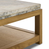 Roberta Coffee Table, Sandblasted White Marble by Amber Lewis x Four Hands-Furniture - Accent Tables-High Fashion Home