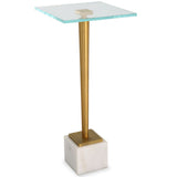 Rocco Accent Table, Antique Brass-Furniture - Accent Tables-High Fashion Home