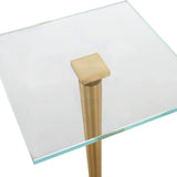 Rocco Accent Table, Antique Brass-Furniture - Accent Tables-High Fashion Home