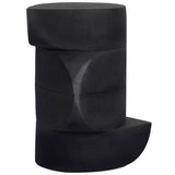 Rockie End Table, Black Lavastone by Four Hands