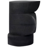 Rockie End Table, Black Lavastone by Four Hands
