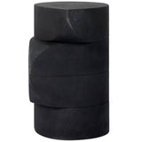 Rockie End Table, Black Lavastone by Four Hands