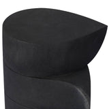 Rockie End Table, Black Lavastone by Four Hands
