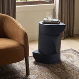 Rockie End Table, Black Lavastone by Four Hands