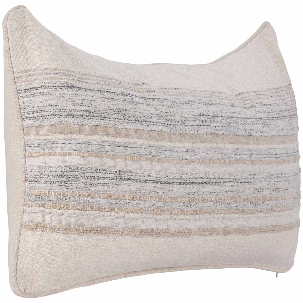 Rockport Lumbar Pillow, Ivory Multi-Accessories-High Fashion Home