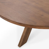 Rodrigo Round Dining Table, Hickory Brown-Furniture - Dining-High Fashion Home