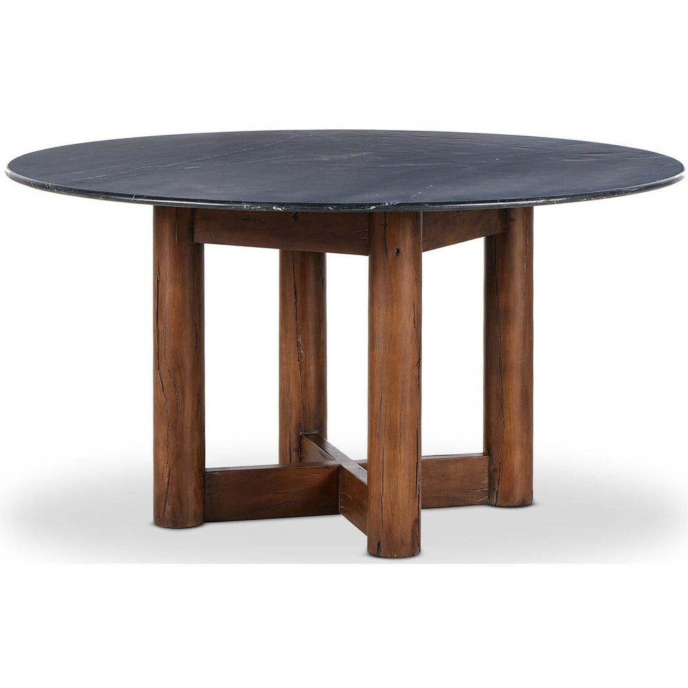 Rohan Dining Table, Black Marble