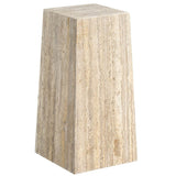 Rollier Spot Table, Gray Travertine-Furniture - Accent Tables-High Fashion Home
