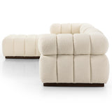 Roma 4-Piece Sectional w/Ottoman, Durham Cream-Furniture - Sofas-High Fashion Home