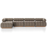 Roma Outdoor 4-Piece Sectional, Alessi Fawn-Furniture - Sofas-High Fashion Home