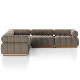 Roma Outdoor 5-Piece Sectional, Alessi Fawn-Furniture - Sofas-High Fashion Home