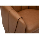 Roman Leather Swivel Chair, Aline Butternut
