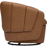 Roman Leather Swivel Chair, Aline Butternut