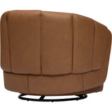 Roman Leather Swivel Chair, Aline Butternut