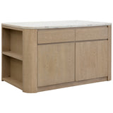 Romilly Kitchen Island, Light Oak