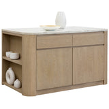 Romilly Kitchen Island, Light Oak