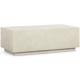 Romy Rectangular Coffee Table, Cream Travertine Print