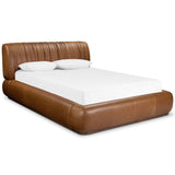 Ronaldo Leather Bed, Sonoma Chestnut by Four Hands-Furniture - Bedroom-High Fashion Home