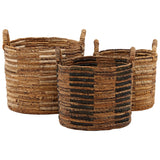 Rook Basket, Natural, Set of 3-Accessories-High Fashion Home