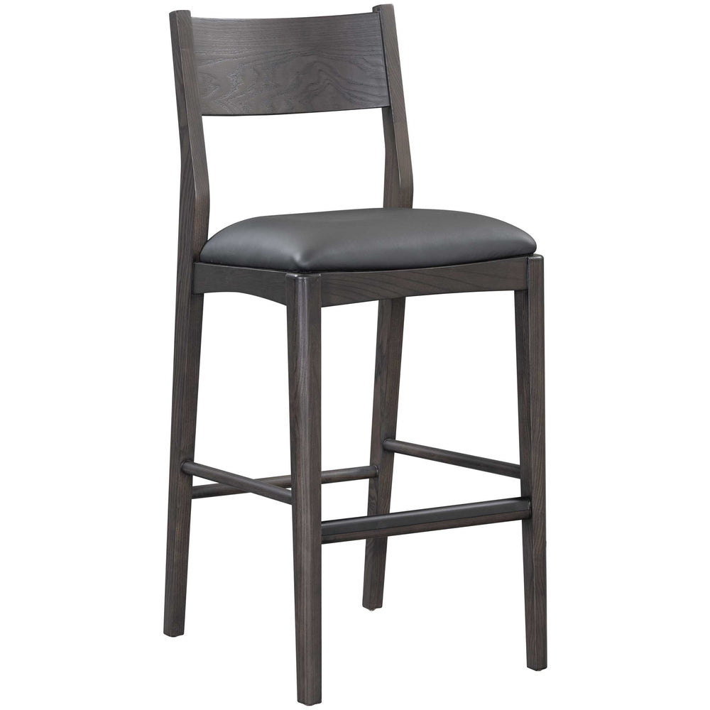 Rooney Leather Bar & Counter Stool, Jet Black
