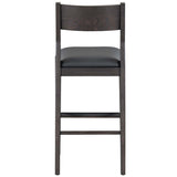 Rooney Leather Bar & Counter Stool, Jet Black
