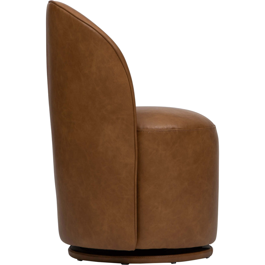 Rory Swivel Dining Chair, Copley Camel, Set of 2 High Fashion Home