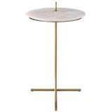 Rose Quartz Table, Soft Gold-Furniture - Accent Tables-High Fashion Home