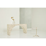 Rose Quartz Table, Soft Gold-Furniture - Accent Tables-High Fashion Home